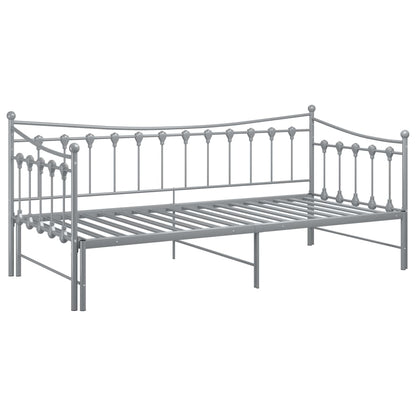 Telaio Divano Letto Estraibile Grigio in Metallo 90x200 cm - homemem39