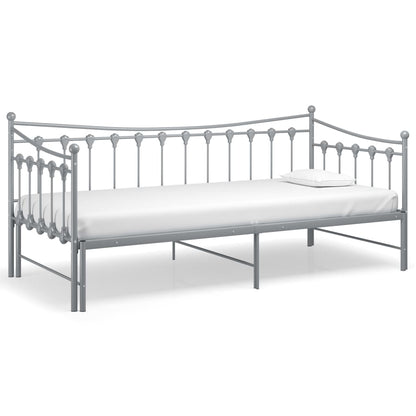 Telaio Divano Letto Estraibile Grigio in Metallo 90x200 cm - homemem39