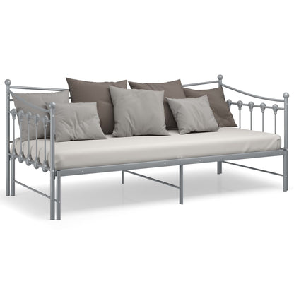 Telaio Divano Letto Estraibile Grigio in Metallo 90x200 cm - homemem39