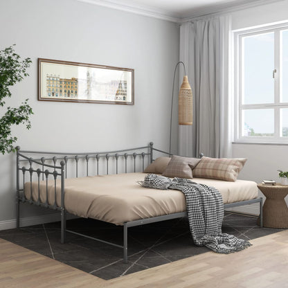 Telaio Divano Letto Estraibile Grigio in Metallo 90x200 cm - homemem39