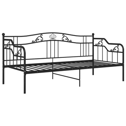 Divano Letto Telaio Nero in Metallo 90x200 cm - homemem39