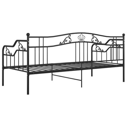 Divano Letto Telaio Nero in Metallo 90x200 cm - homemem39