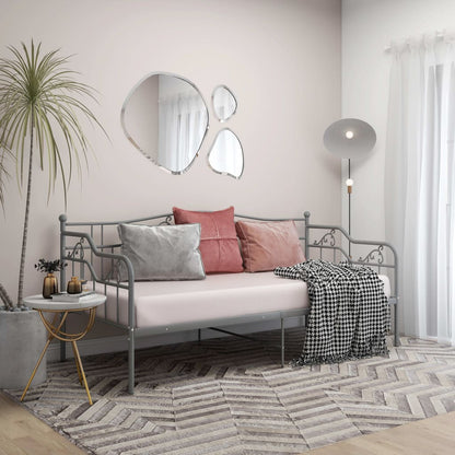Telaio Divano Letto Grigio in Metallo 90x200 cm | homemem39