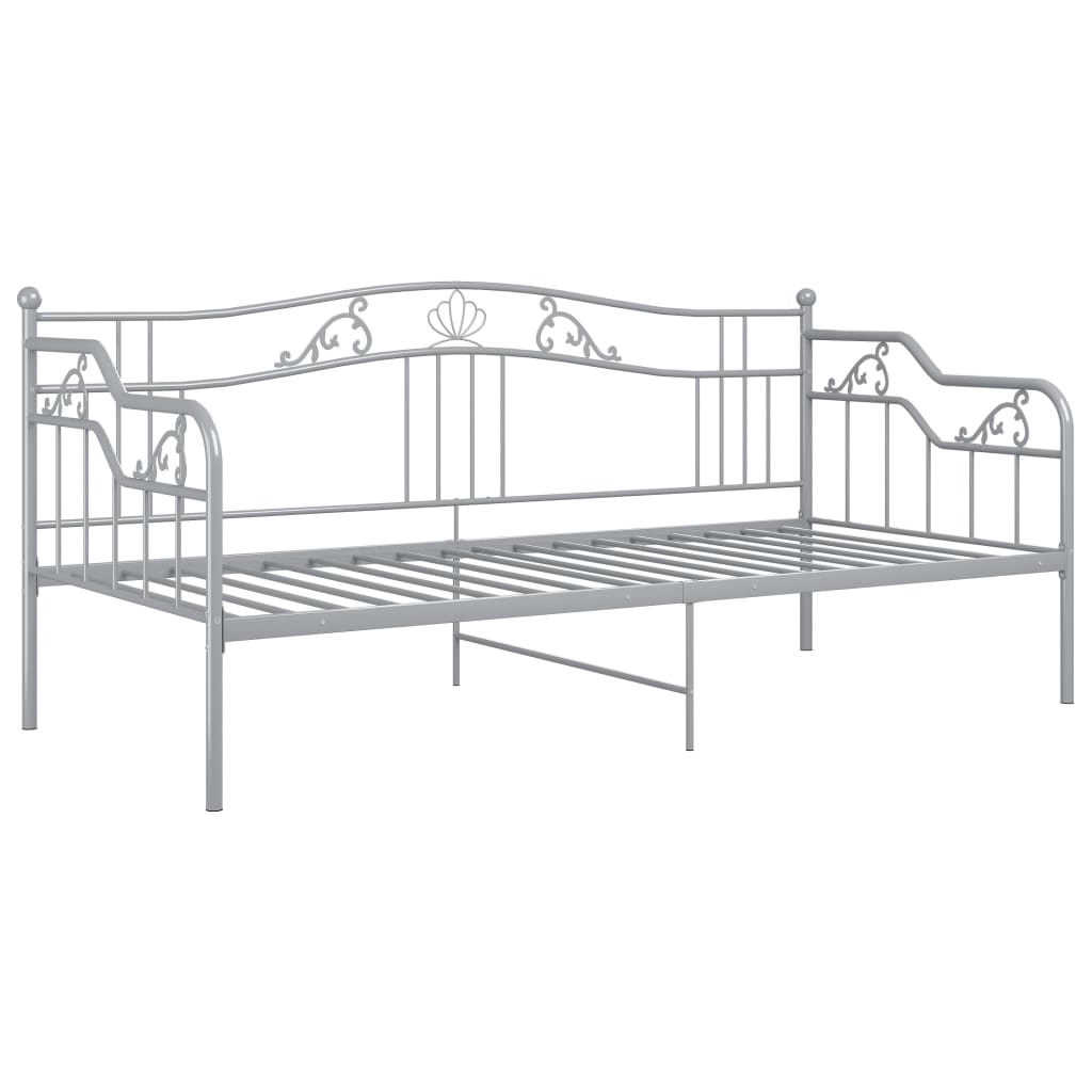 Telaio Divano Letto Grigio in Metallo 90x200 cm | homemem39