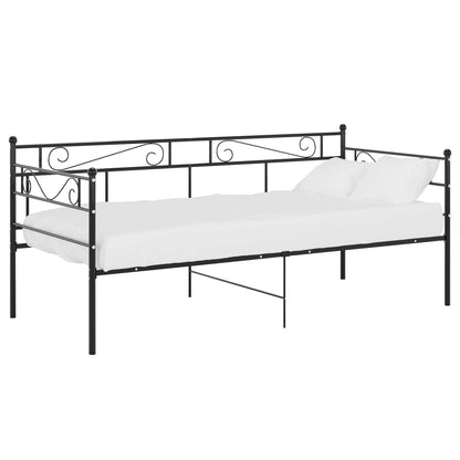 Divano Letto Telaio Nero in Metallo 90x200 cm - homemem39