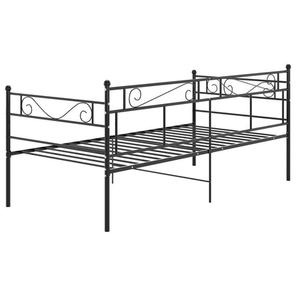 Divano Letto Telaio Nero in Metallo 90x200 cm - homemem39