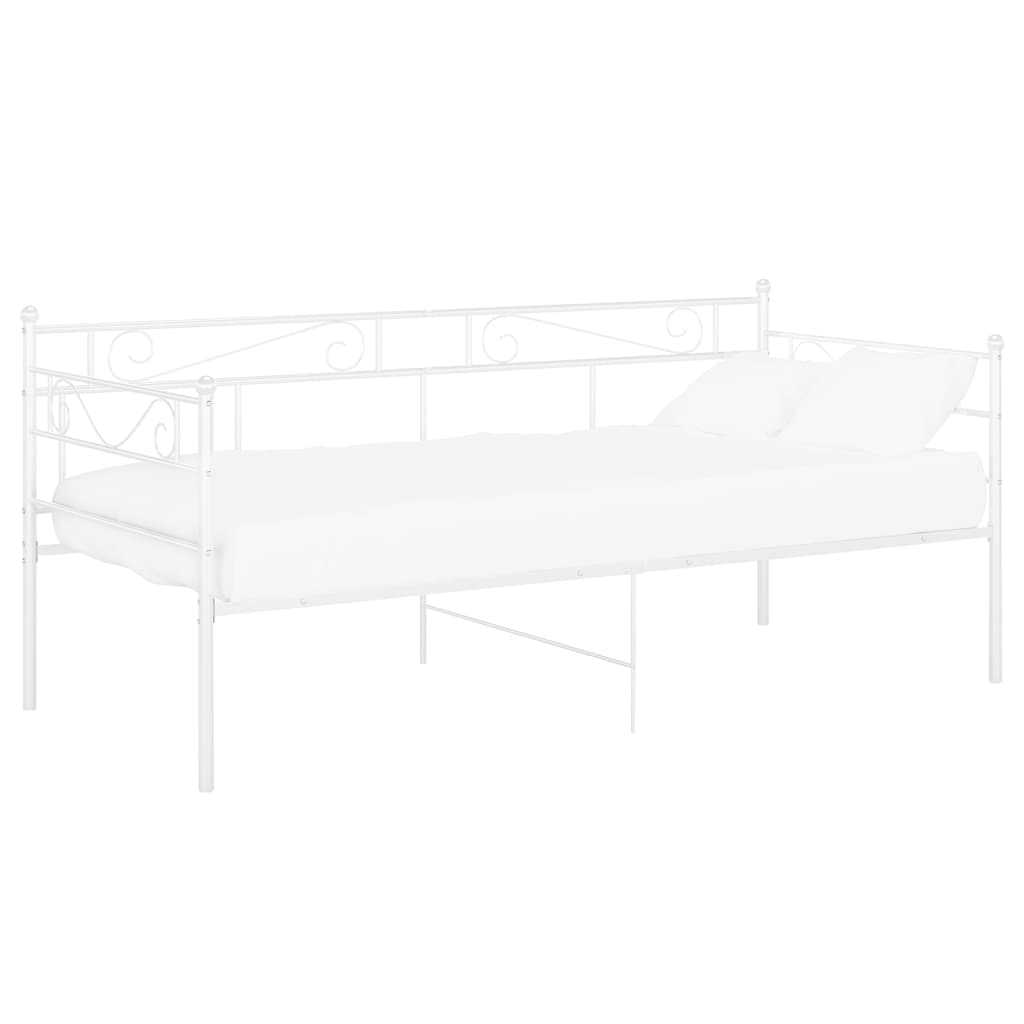 Telaio Divano Letto Bianco in Metallo 90x200 cm - homemem39
