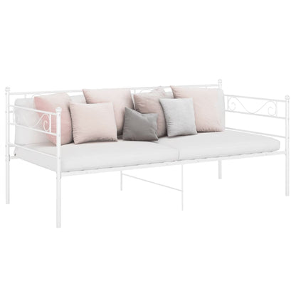 Telaio Divano Letto Bianco in Metallo 90x200 cm - homemem39