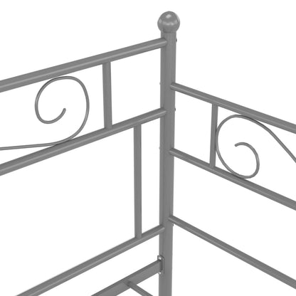 Telaio Divano Letto Grigio in Metallo 90x200 cm | homemem39