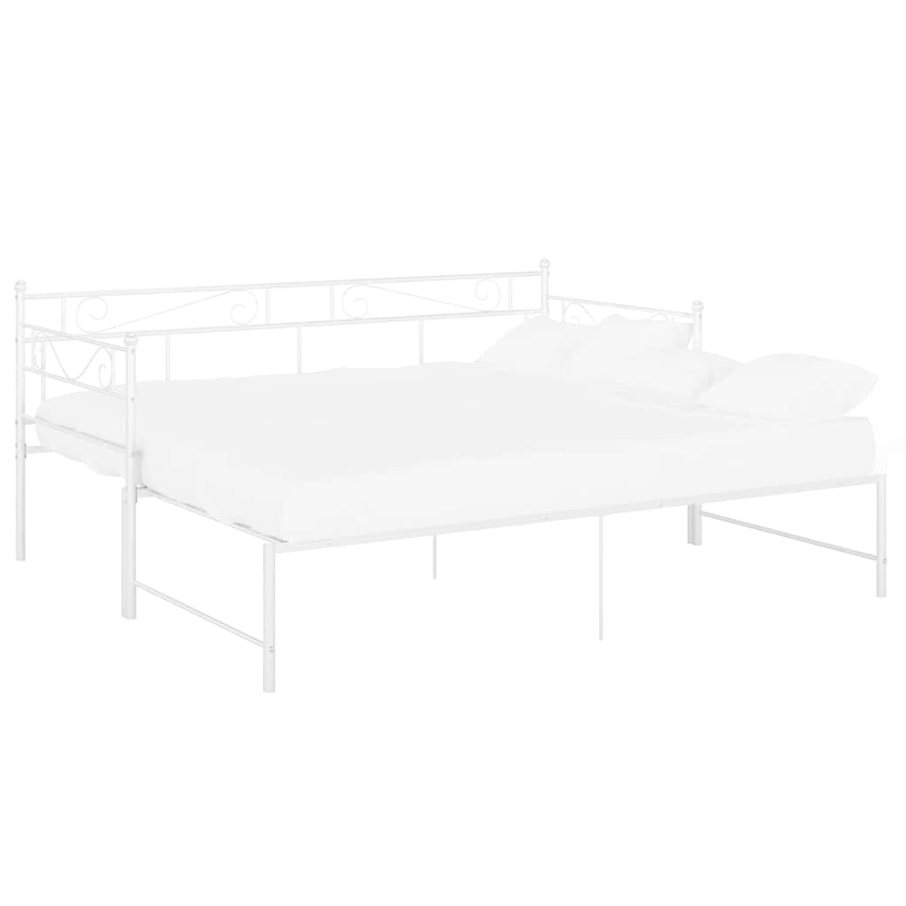 Telaio Divano Letto Estraibile Bianco in Metallo 90x200 cm - homemem39