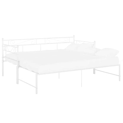 Telaio Divano Letto Estraibile Bianco in Metallo 90x200 cm - homemem39