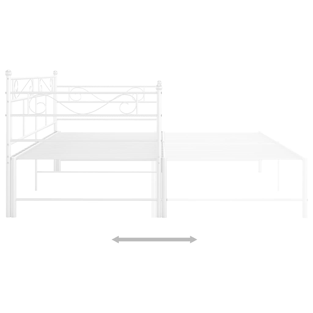 Telaio Divano Letto Estraibile Bianco in Metallo 90x200 cm - homemem39