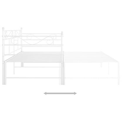 Telaio Divano Letto Estraibile Bianco in Metallo 90x200 cm