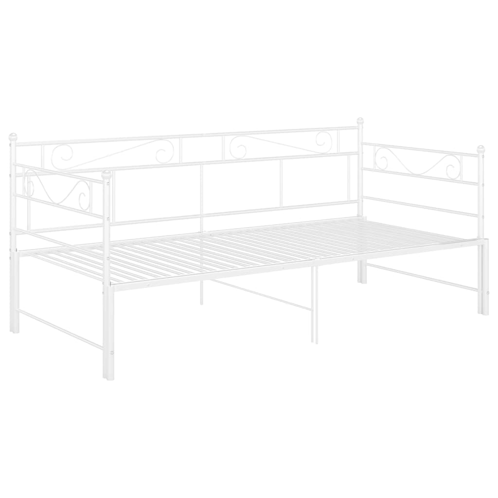 Telaio Divano Letto Estraibile Bianco in Metallo 90x200 cm - homemem39