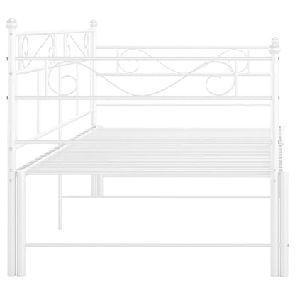 Telaio Divano Letto Estraibile Bianco in Metallo 90x200 cm - homemem39