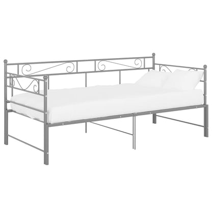 Telaio Divano Letto Estraibile Grigio in Metallo 90x200 cm - homemem39