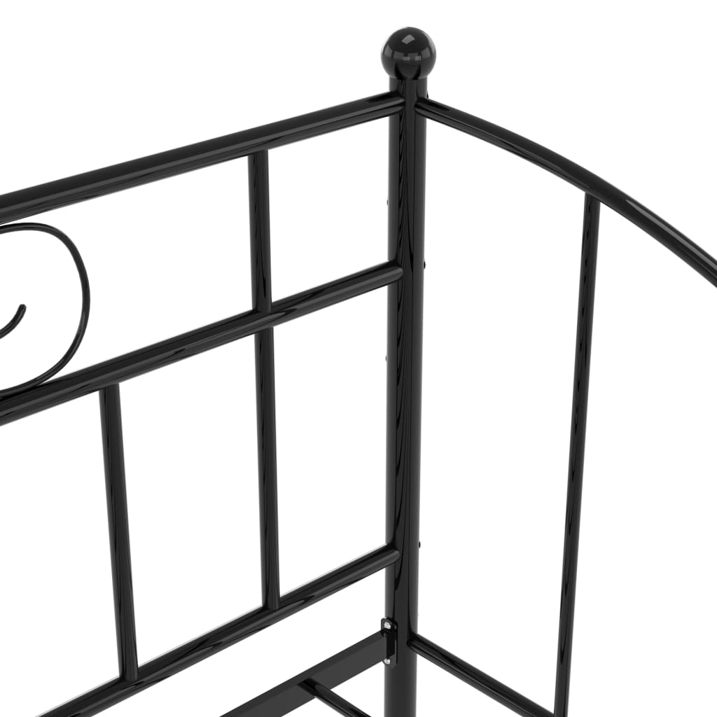 Divano Letto Telaio Nero in Metallo 90x200 cm - homemem39