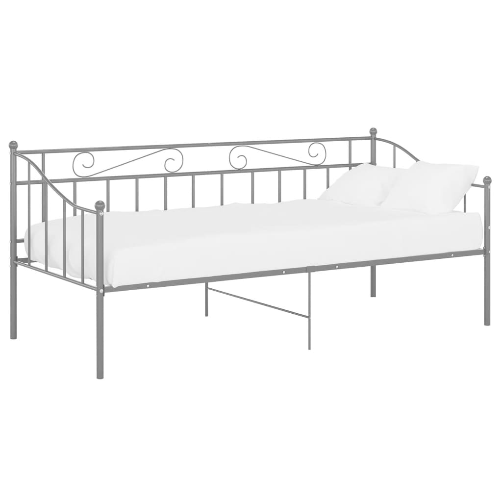 Telaio Divano Letto Grigio in Metallo 90x200 cm - homemem39