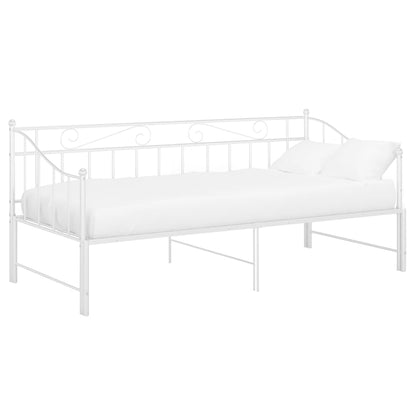 Telaio Divano Letto Estraibile Bianco in Metallo 90x200 cm - homemem39