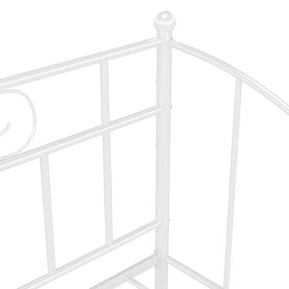 Telaio Divano Letto Estraibile Bianco in Metallo 90x200 cm