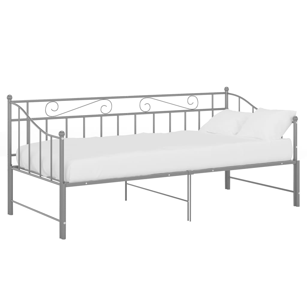 Telaio Divano Letto Estraibile Grigio in Metallo 90x200 cm - homemem39
