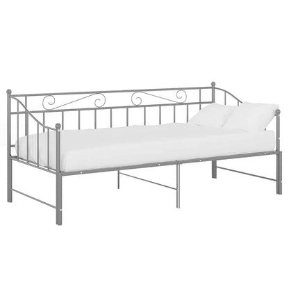Telaio Divano Letto Estraibile Grigio in Metallo 90x200 cm
