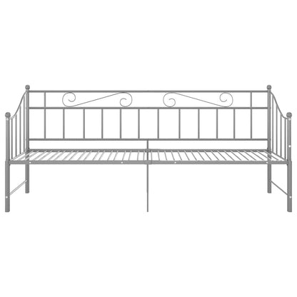 Telaio Divano Letto Estraibile Grigio in Metallo 90x200 cm