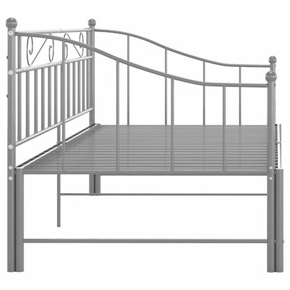Telaio Divano Letto Estraibile Grigio in Metallo 90x200 cm