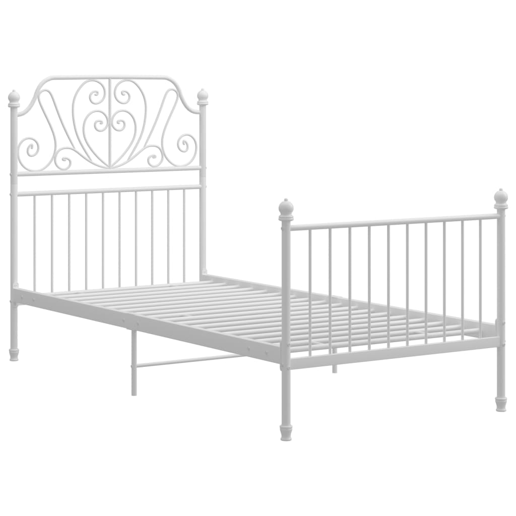 Giroletto Bianco in Metallo 90x200 cm | homemem39