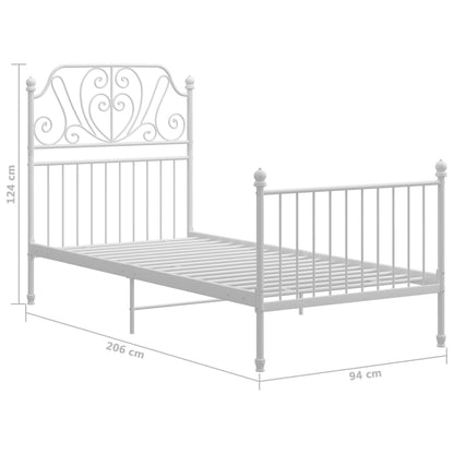 Giroletto Bianco in Metallo 90x200 cm | homemem39