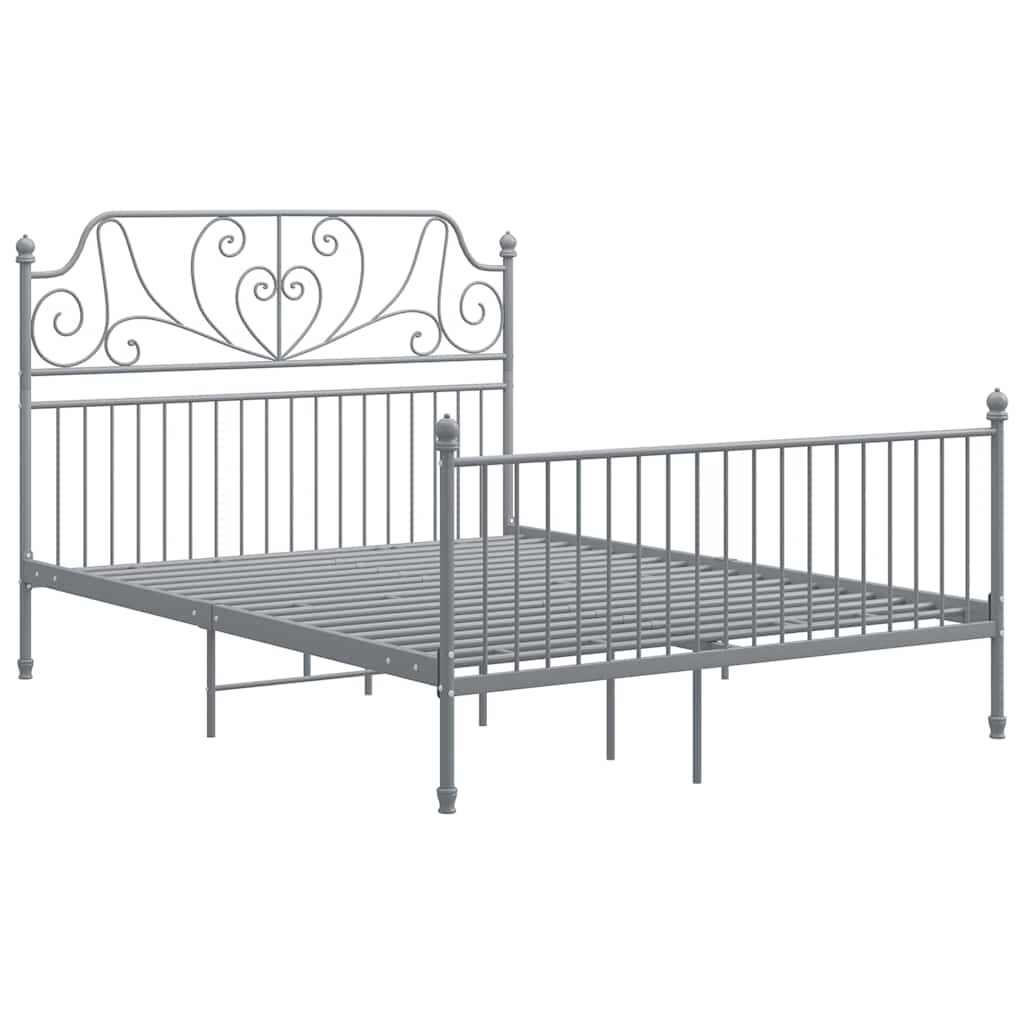 Giroletto senza Materasso Grigio in Metallo 140x200 cm