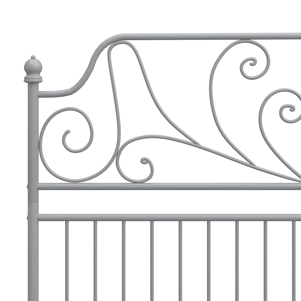 Giroletto senza Materasso Grigio in Metallo 140x200 cm