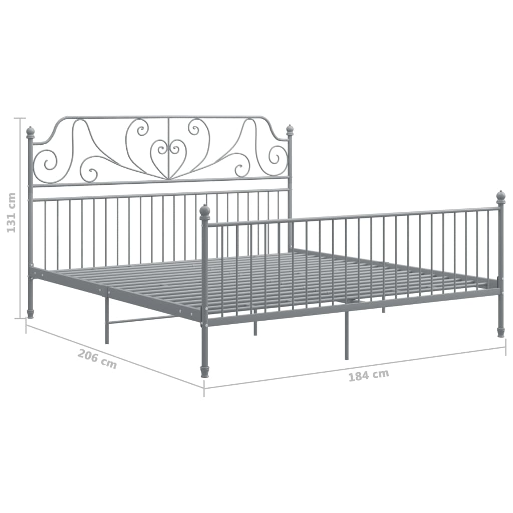 Giroletto Grigio in Metallo 180x200 cm | homemem39