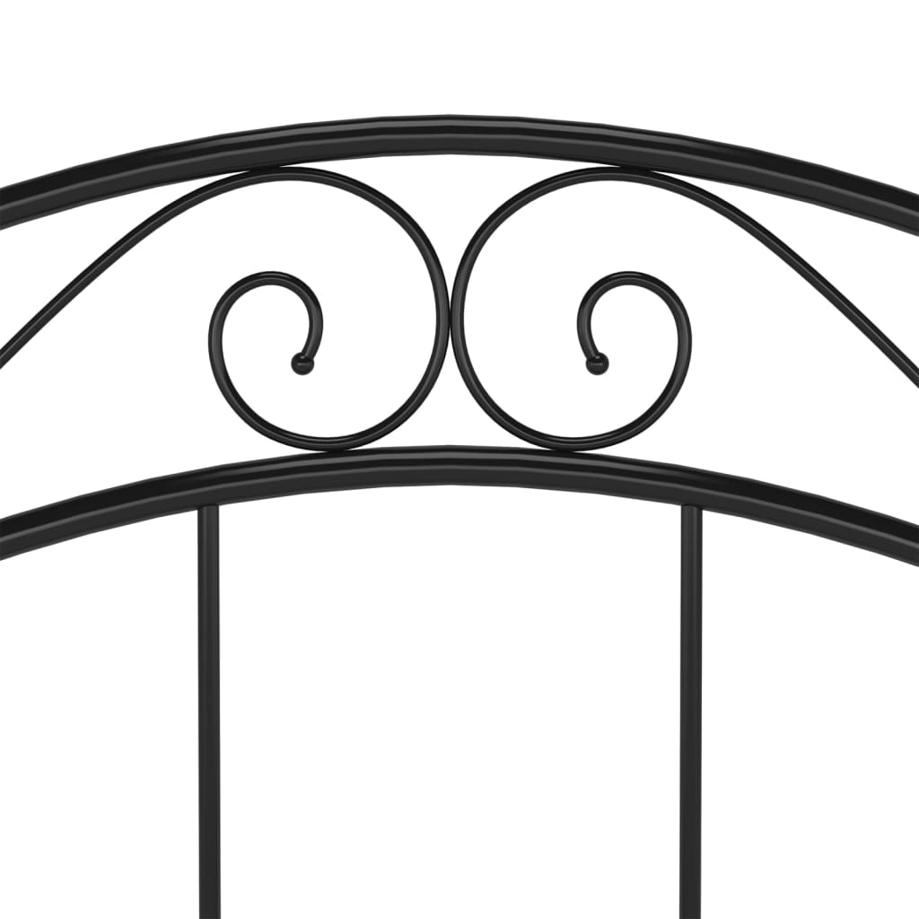 Giroletto Nero in Metallo 90x200 cm - homemem39