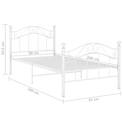 Giroletto Bianco in Metallo 90x200 cm