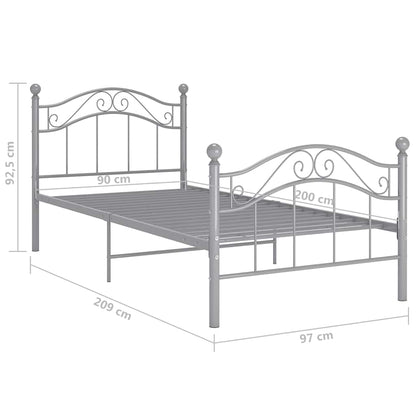Giroletto Grigio in Metallo 90x200 cm