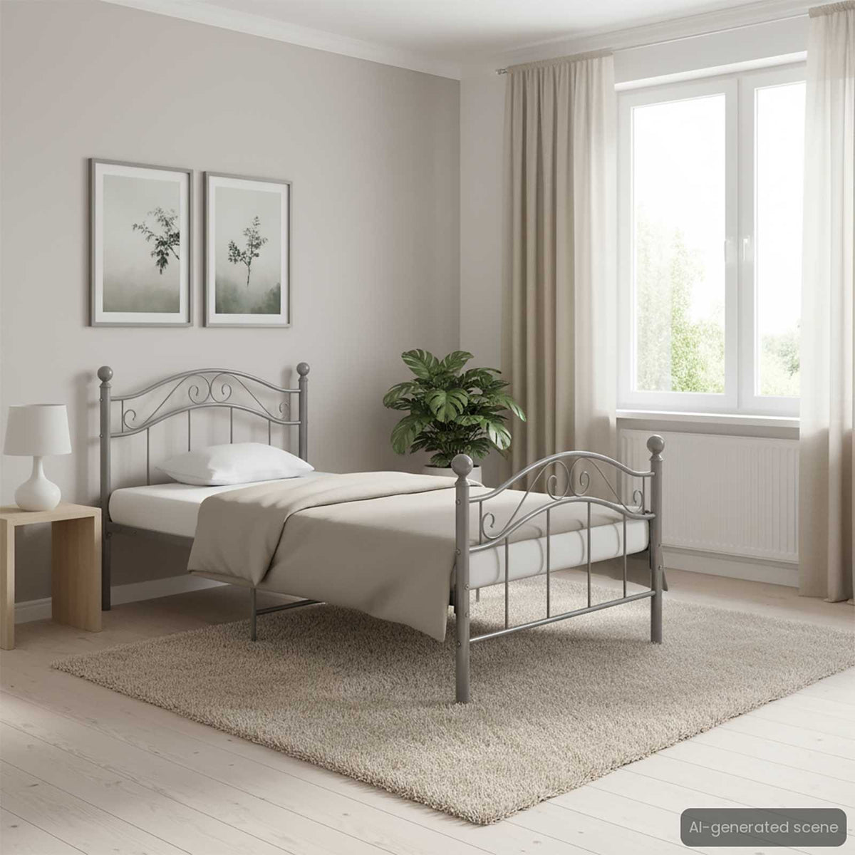 Giroletto Grigio in Metallo 100x200 cm