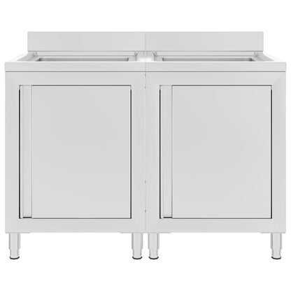 Mobiletti da Cucina con Lavandino 2 pz in Acciaio Inox - homemem39