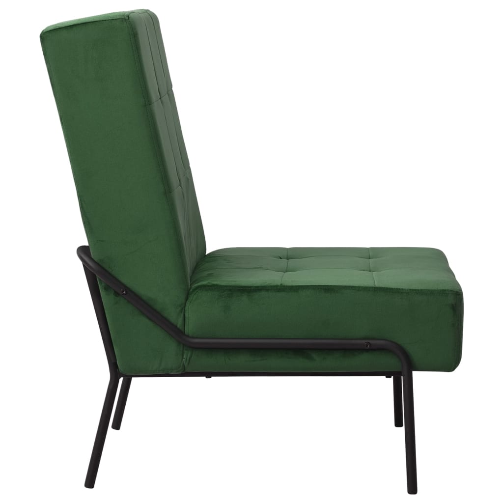 Poltrona Relax 65x79x87 cm Verde Scuro in Velluto | homemem39