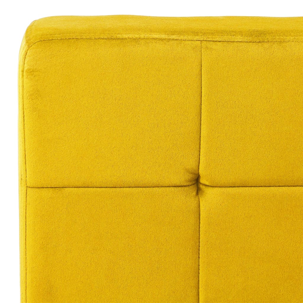 Poltrona Relax 65x79x87 cm Giallo Senape in Velluto - homemem39