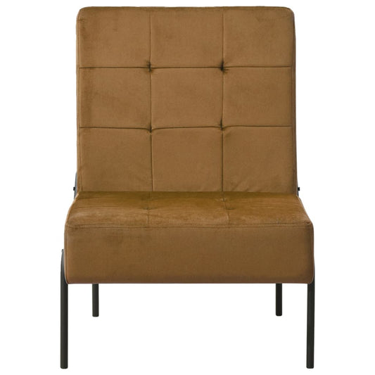 Poltrona Relax 65x79x87 cm Marrone in Velluto | homemem39
