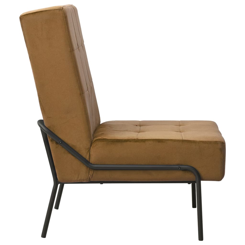 Poltrona Relax 65x79x87 cm Marrone in Velluto | homemem39