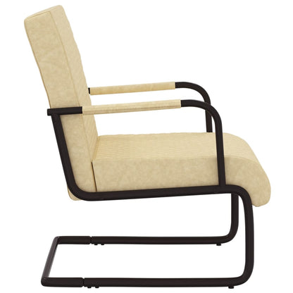 Sedia a Sbalzo Crema in Similpelle - homemem39