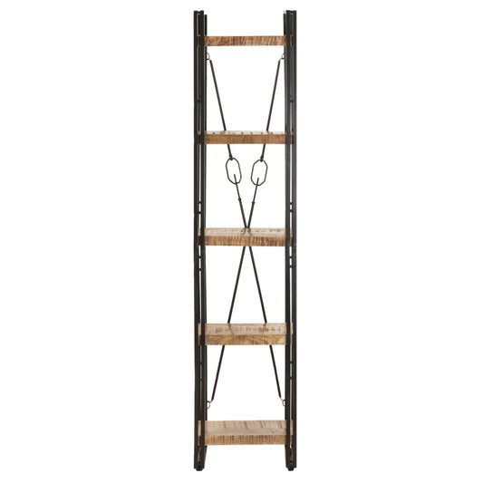 Libreria a 5 Ripiani 40x30x180 cm in Legno Massello di Mango | homemem39