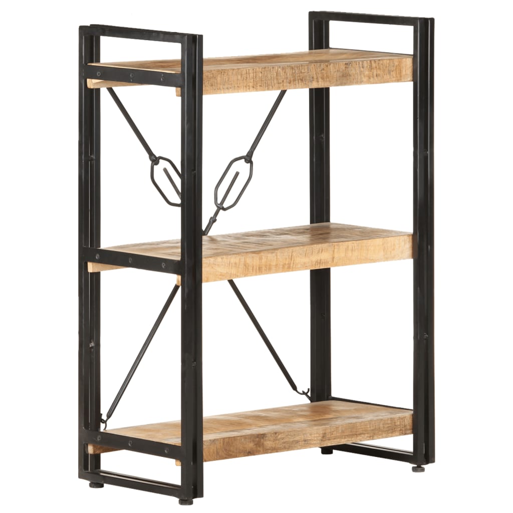 Libreria a 3 Ripiani 60x30x80 cm in Legno Massello di Mango | homemem39