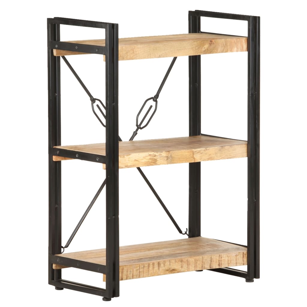 Libreria a 3 Ripiani 60x30x80 cm in Legno Massello di Mango | homemem39