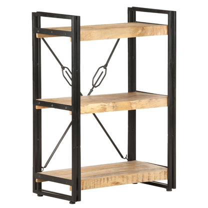 Libreria a 3 Ripiani 60x30x80 cm in Legno Massello di Mango | homemem39