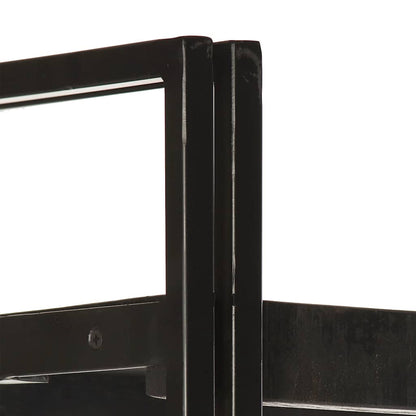 Libreria a 3 Ripiani 90x30x80cm Nero in Legno Massello di Mango | homemem39