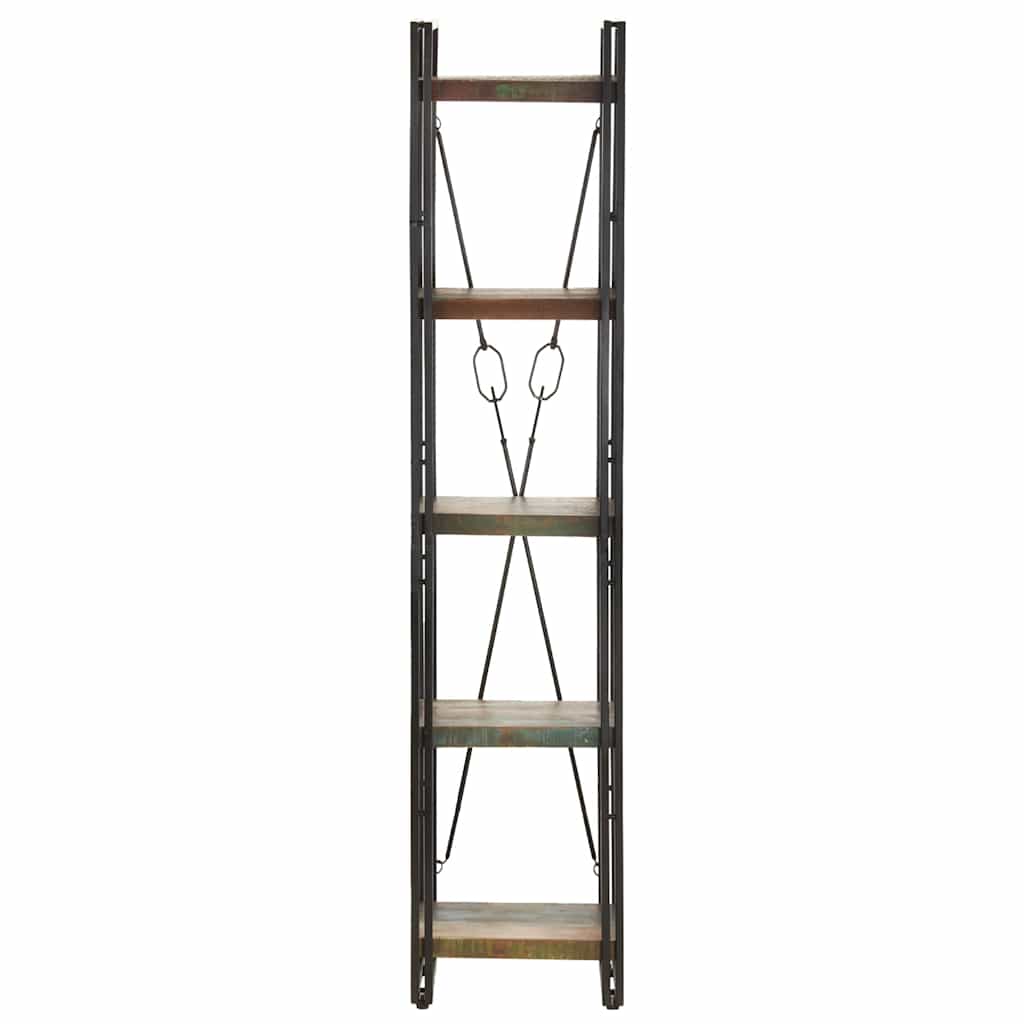 Libreria a 5 Ripiani 40x30x180cm in Massello di Recupero | homemem39