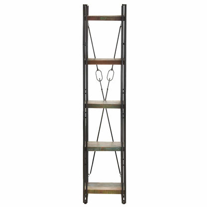Libreria a 5 Ripiani 40x30x180cm in Massello di Recupero | homemem39